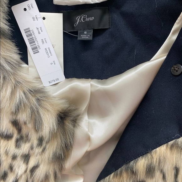 J.Crew faux fur Leopard Jacket- NWT 🐆 - Picture 5 of 12